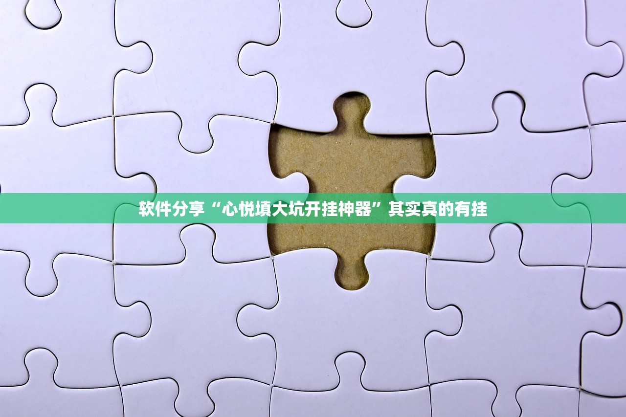 软件分享“心悦填大坑开挂神器	”其实真的有挂